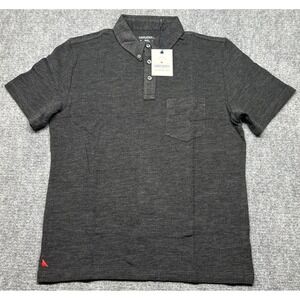 UNTUCKit Madiran Polo Shirt Mens S Gray Charcoal Short Sleeve Front Pocket New